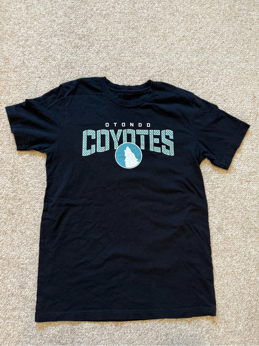 Coyotes Graphic Tee in Black with Teal Accent